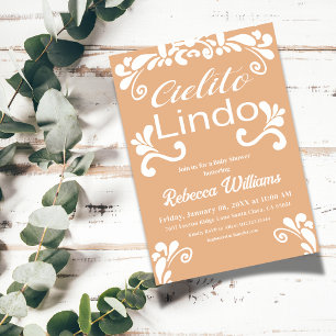 Invitation Baby shower Boho Mexicaine Fiesta Cielito Lindo