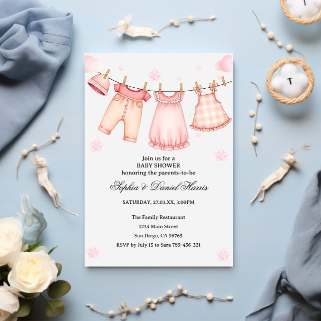 Invitation Baby Shower Boho Ourson (Créateur téléchargé)