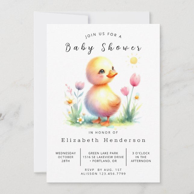 Invitation Baby shower Boho Printable (Devant)