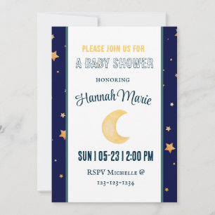 Invitation baby shower Boho Restez sauvage Lune En