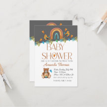 Invitation Baby shower BOHO Watercolor