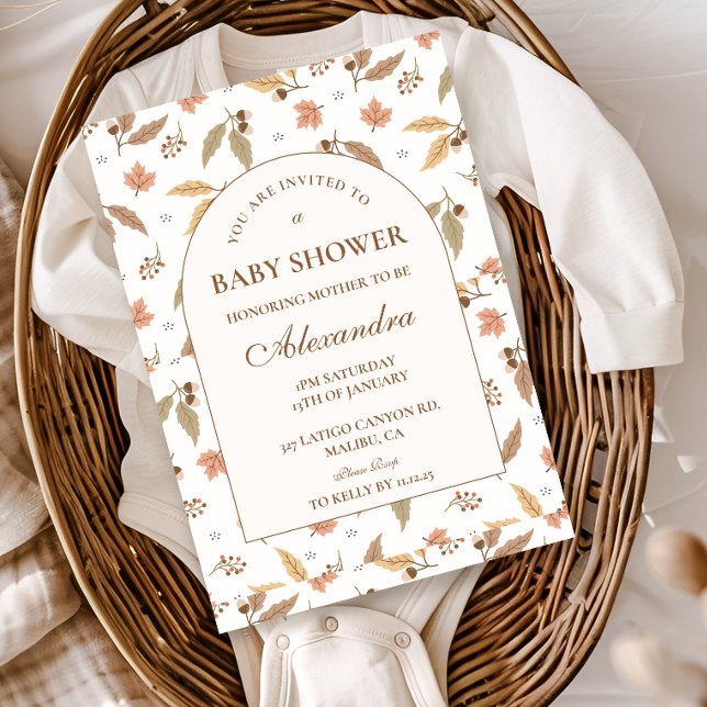 Invitation Baby Shower Bois Champêtre (Créateur téléchargé)