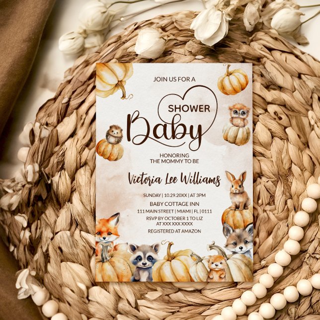 Invitation Baby Shower Bois de Printemps Automnal (Créateur téléchargé)