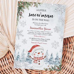Invitation Baby Shower Bonhomme de Neige