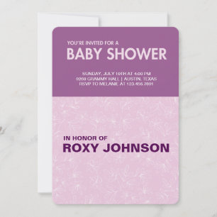 Invitation baby shower botanique