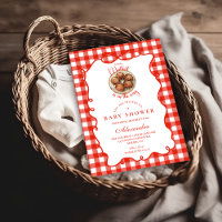 Baby Shower Boule de Viande à Carreaux Rouges