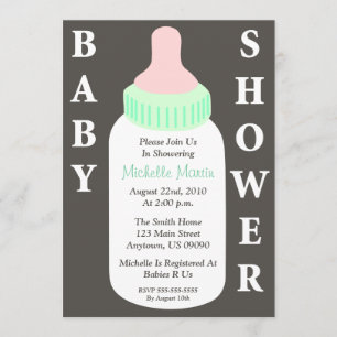 Invitation Baby shower (Bouteille Bébée)