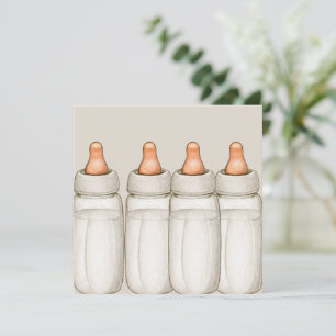 Invitation baby shower - Bouteilles pour bébés