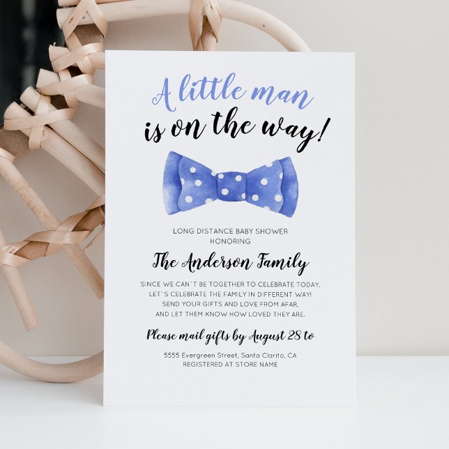 Invitation Baby Shower Bow Tie Par Correspondance à Longue Di (Créateur téléchargé)