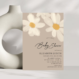 Invitation Baby shower Brown de marais