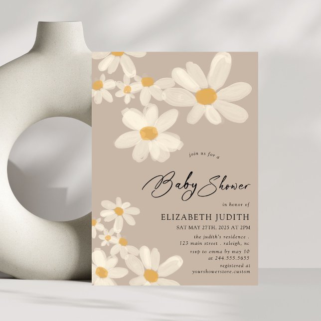 Invitation Baby shower Brown de marais (Créateur téléchargé)