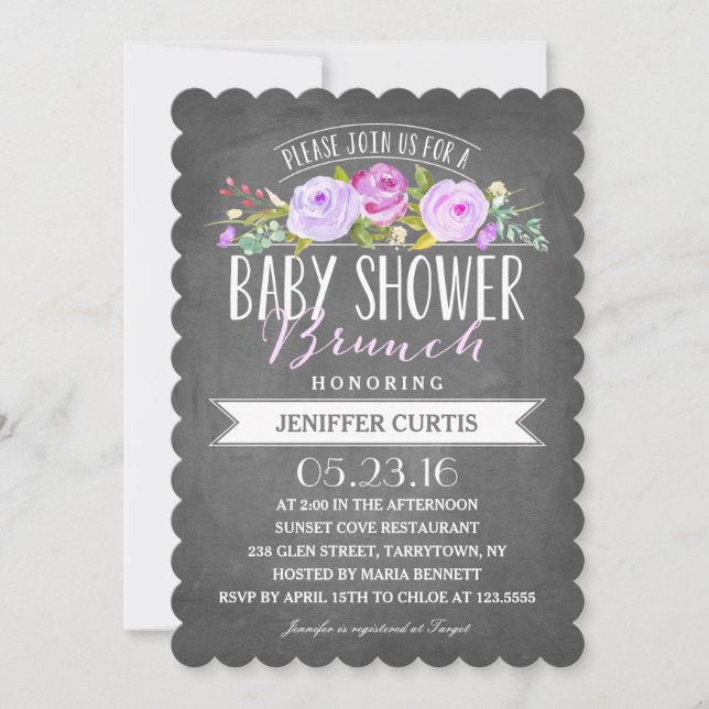 Invitation Baby shower Brunch (Devant)