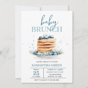 Invitation Baby shower Brunch Bébé Blueberry