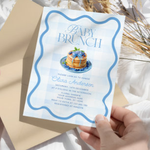 Invitation Baby shower Brunch Bébé Blueberry