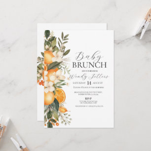 Invitation Baby shower Brunch Floral Bachelorette Fruit