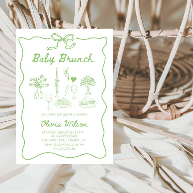 Invitation Baby shower Brunch pour bébé (Créateur téléchargé)