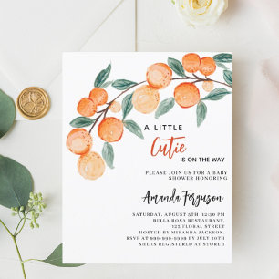 Invitation baby shower budget Cutie oranges