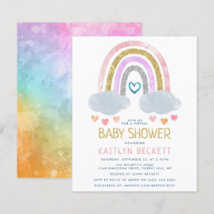 Invitation Baby shower Budget Little Rainbow