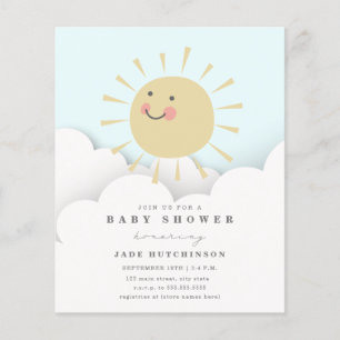 Invitation Baby shower Budget Sunshine Nuages