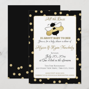 Invitation Baby shower Bumble Bee Buzz