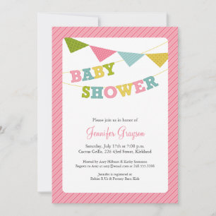 Invitation Baby shower Bunting Baby