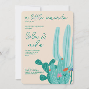 INVITATION BABY SHOWER CACTUS