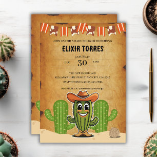 Invitation Baby shower Cactus Cowboy Little Cactie