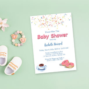 Invitation Baby Shower Café et Pépites de Beignet
