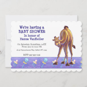Invitation Baby shower Camel mignon