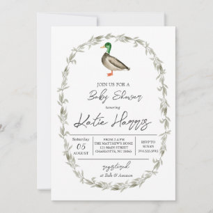 Invitation baby shower canard