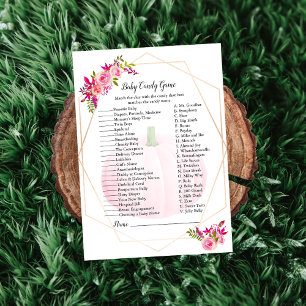 Invitation Baby shower Candy Bar Jeu Citrouille Floral