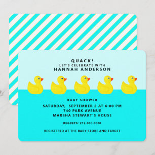 Invitation Baby shower Caoutchouc