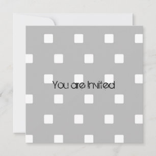 Invitation Baby shower Carré gris et blanc