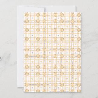 Invitation Baby Shower Carreaux Jaune Pastel avec Coeur