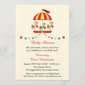 Invitation Baby shower carrousel