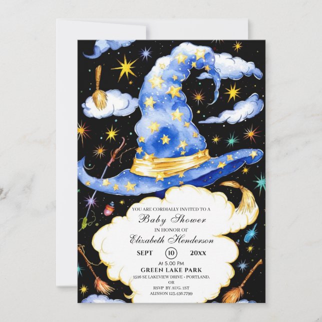 Invitation Baby shower Casquette de l'Assistant Boho (Devant)