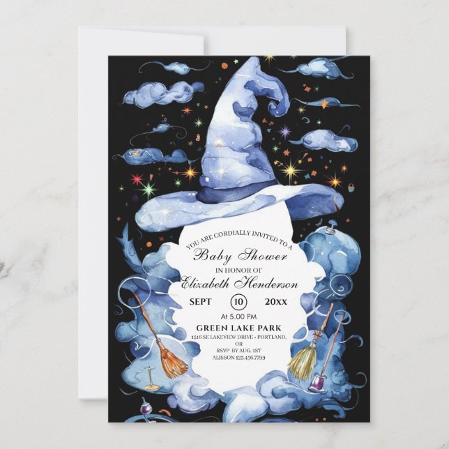Invitation Baby shower Casquette de l'Assistant Coupe (Devant)