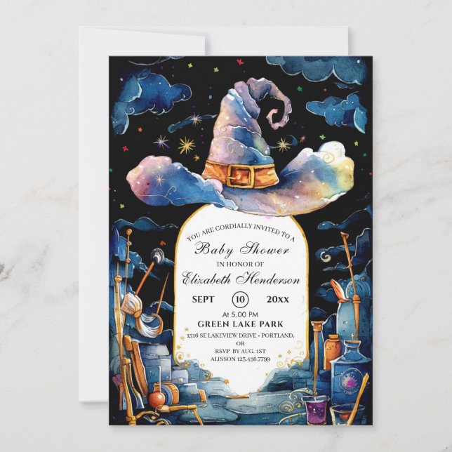 Invitation Baby shower Casquette de l'Assistant simple modifi (Devant)