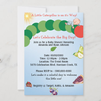 Invitation Baby shower Caterpillar