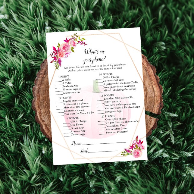 Invitation Baby shower Ce qui est sur votre Citrouille de jeu (Créateur téléchargé)