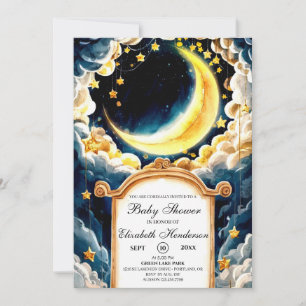 Invitation Baby shower céleste de Stars Moon