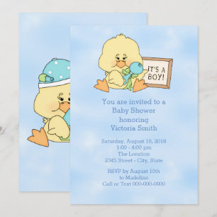 Invitation Baby shower C'est un petit bébé canard