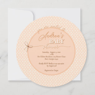 Invitation Baby shower Chaîne de chaussures de pêche
