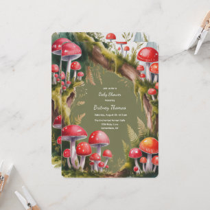 Invitation Baby Shower Champignon Fantaisiste