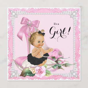 Invitation Baby Shower Chaussure à Talon Pearl