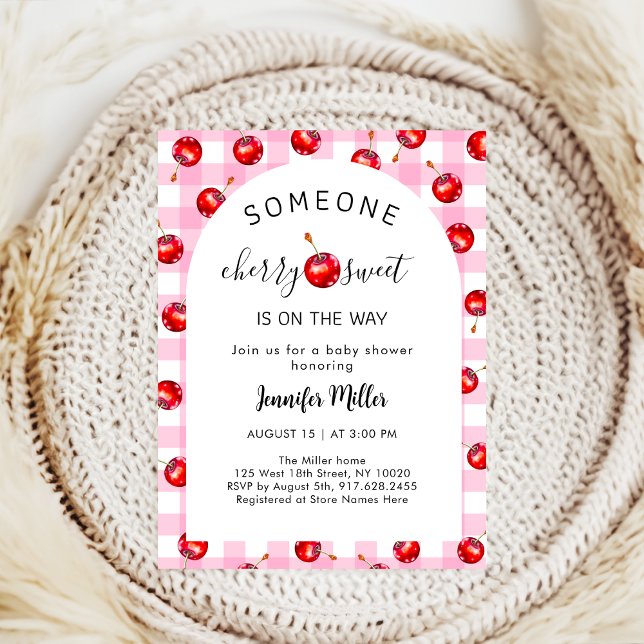 Invitation Baby shower Cherry Heart (Créateur téléchargé)