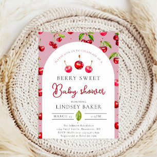 Invitation Baby shower Cherry Heart