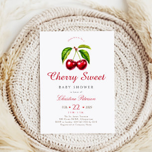 Invitation Baby shower Cherry Heart