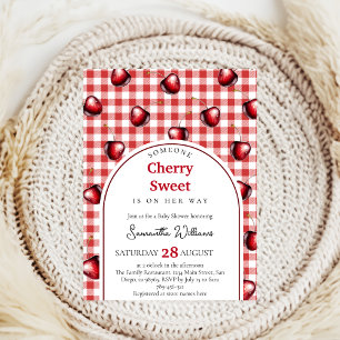Invitation Baby shower Cherry Heart