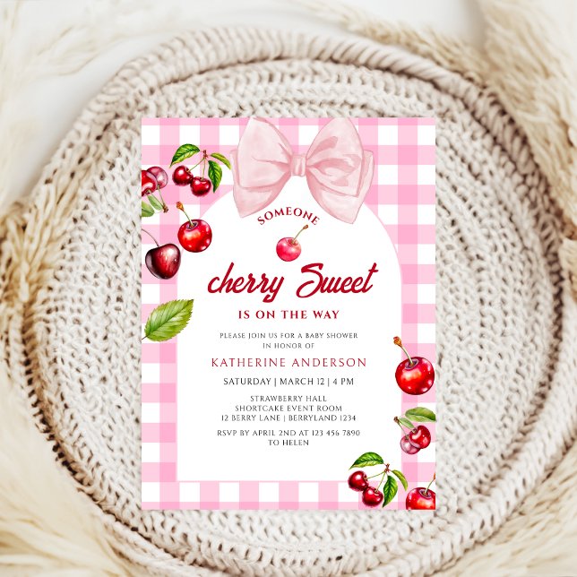 Invitation Baby shower Cherry Heart (Créateur téléchargé)
